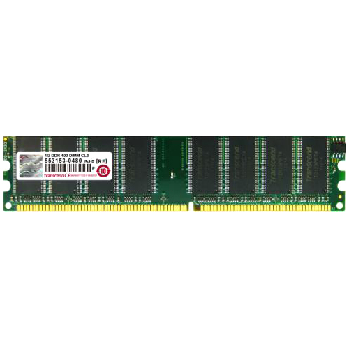 Transcend 1GB DDR SDRAM Memory Module - 1GB - 333MHz DDR333/PC2700 - DDR SDRAM - 184-pin DIMM