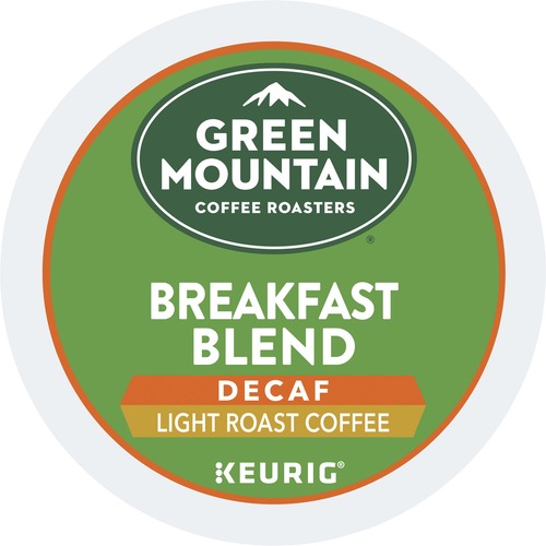 Green Mountain Coffee Roasters® K-Cup Breakfast Blend Decaf Coffee - Compatible with Keurig Brewer - Light/Mild - 24 / Box