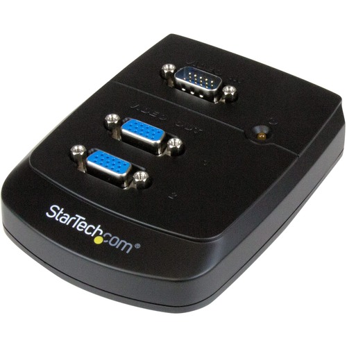 StarTech.com 2 Port VGA Video Splitter - Wall Mount - Video splitter - 2 ports - cascadable - Split a single VGA video signal to 2 monitors or projectors - vga video splitter - 2 port vga splitter - 2 port vga video splitter - wall mount splitter - comput