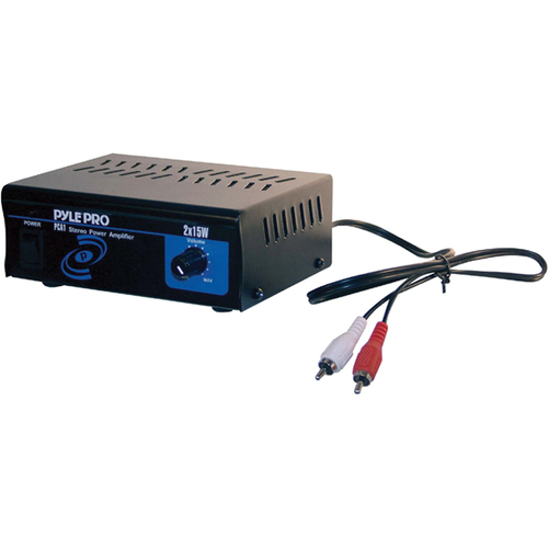 PyleHome PCA1 Stereo Power Amplifier - 40 kHz - 20 Hz to 40 kHz - Audio Line In