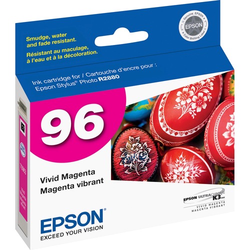Epson No. 96 Original Ink Cartridge - Inkjet - Vivid Magenta - 1 Each