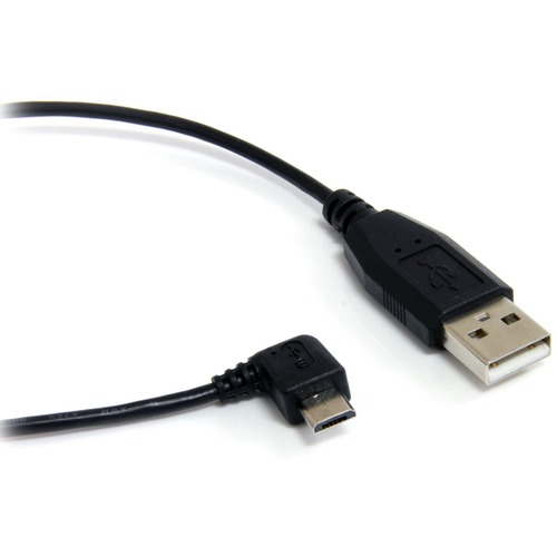 StarTech.com Micro USB A to Right Angle Micro B Cable - Charge and sync Micro USB devices, even in tight spaces - 6ft Micro USB Cable - USB to Micro B Cable - Right Angle USB Cable - 6 ft Micro USB Cable - A to Right Angle Micro B - 4 pin USB Type A (M) -