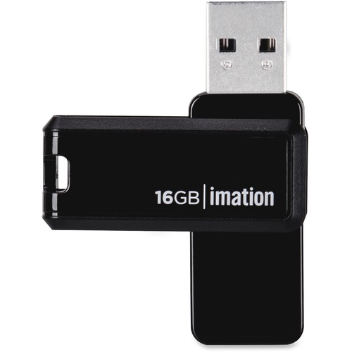 Imation 16GB Swivel USB 2.0 Flash Drive - 16 GB - USB 2.0 - 8 MB/s Read Speed - 7 MB/s Write Speed - Sun Yellow - 1 / Pack - TAA Compliant