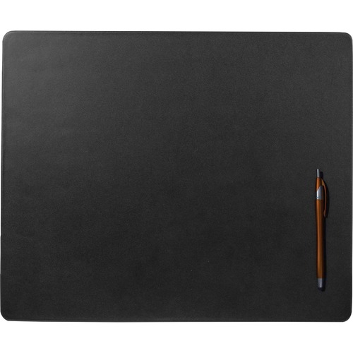 Dacasso Conference Pad - 17" Width x 14" Depth - Felt Backing - Leather - Black