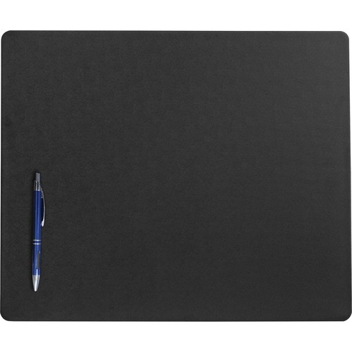 Dacasso Leatherette Conference Pad - 17" Width x 14" Depth - Felt Backing - Leather - Black