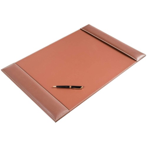 Dacasso Rustic Leather Side-Rail Desk Pad - Rectangular - 25.5" Width x 17.25000" Depth - Felt - Leather
