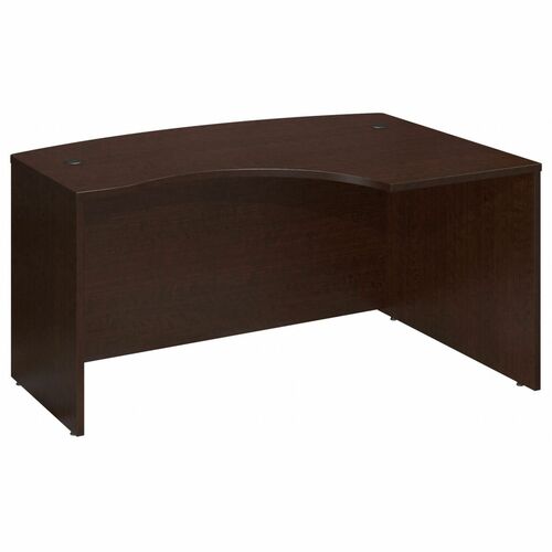 Bush Business Furniture Series C 60W x 43D RH L-Bow Desk Shell in Mocha Cherry - 58.9" x 42.9" x 29.8" - Material: Melamine - Finish: Mocha Cherry - Scratch Resistant, Stain Resistant, Grommet