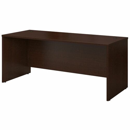 Bush Business Furniture Series C 72W x 30D Desk Shell in Mocha Cherry - 71" x 29.4" x 1" x 29.8" - Material: Melamine - Finish: Mocha Cherry - Scratch Resistant, Stain Resistant, Grommet