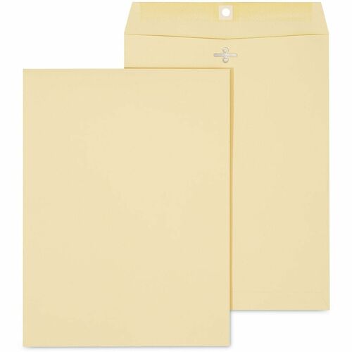 Universal Envelope - #10 1/2 - 32 lb - Clasp/Gummed Flap - Brown Kraft - Kraft Paper - 100 / Box