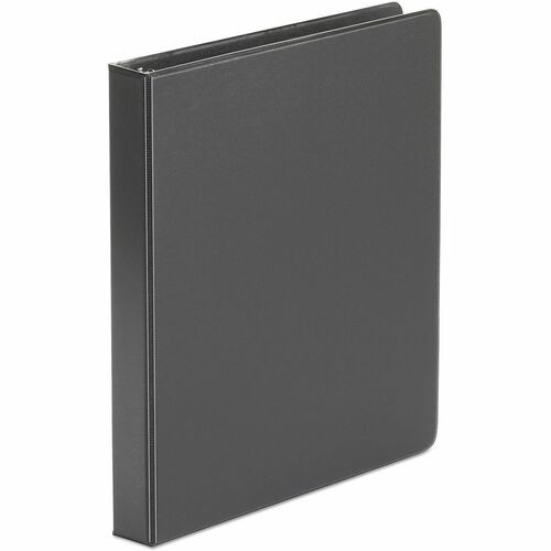 Universal Economy Non-View Round Ring Binder, 3 Rings, 1" Capacity, 11 x 8.5, Black - 1" Binder Capacity - 175 Sheet Capacity - 3 Ring(s) - Fastener(s): Ring - Pocket(s): 2, Inside Front & Back - Polypropylene - Black - Non-stick - 1 Each