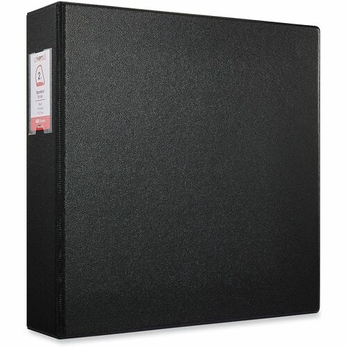 Universal Ring Binder - 2" Binder Capacity - Letter - 8 1/2" x 11" Sheet Size - 500 Sheet Capacity - 3 Ring(s) - Fastener(s): Ring - Pocket(s): 2, Inside Front & Back - Polypropylene - Black - Non-stick - 1 Each