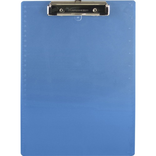 Saunders Recycled Plastic Clipboards with Spring Clip - 0.50" Clip Capacity - 8 1/2" x 11" - Plastic - Ice Blue - 1 Each