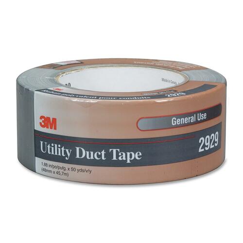 3M Multipurpose Duct Tape - 49.21 yd Length x 1.89" Width - 2" Core - Moisture Resistant, Curl Resistant - For Repairing, Bundling, Multi Surface - Silver