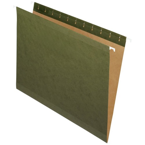 Pendaflex Letter Recycled Hanging Folder - Green - 10% Recycled - 25 / Box = PFX05152