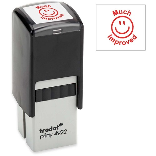 Trodat Self-Inking Stamp - Custom Message Stamp - 0.81" (20.64 mm) Impression Width x 0.81" (20.64 mm) Impression Length - 1 Each
