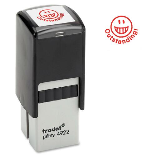 Trodat Self-Inking Stamp - Custom Message Stamp - 0.81" (20.64 mm) Impression Width x 0.81" (20.64 mm) Impression Length - 1 Each - Pre-Inked Stamps - TRO5420