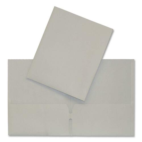 Hilroy Letter Recycled Pocket Folder - 8 1/2" x 11" - Leatherine - Gray