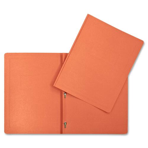 Hilroy Letter Recycled Report Cover - 8 1/2" x 11" - 3 Fastener(s) - Orange - 25 / Pack - Report Covers - HLR06203