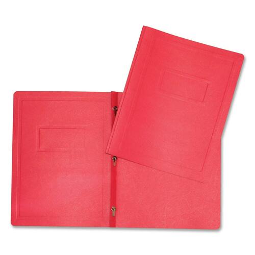 Hilroy Letter Recycled Report Cover - 8 1/2" x 11" - 3 Fastener(s) - Leatherine - Red - 25 / Pack - Report Covers - HLR06237