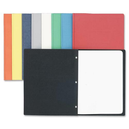 Hilroy Letter Recycled Report Cover - 8 1/2" x 11" - 3 Fastener(s) - Leatherine - Assorted Colours - 25 / Pack - Report Covers - HLR06249