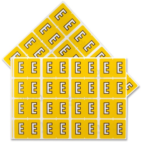 Pendaflex Color Coded Label - "Alphabet" - 1 1/4" x 15/16" Length - Rectangle - Yellow - 240 / Pack - Filing Labels & Systems - PFX06605