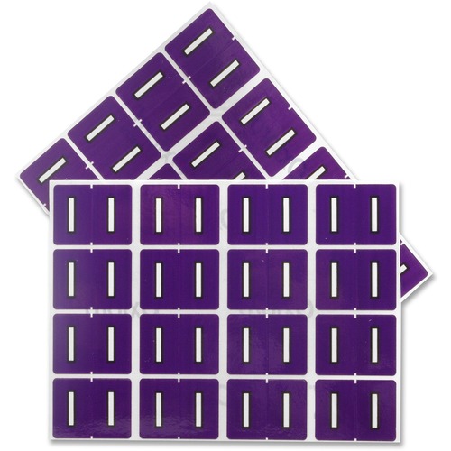 Pendaflex A-Z End End Tab Filing Labels - "Alphabet" - 1 1/4" x 15/16" Length - Rectangle - Purple - 240 / Pack - Self-adhesive = PFX06609