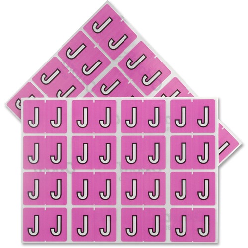 Pendaflex Color Coded Label - "Alphabet" - 1 1/4" x 15/16" Length - Rectangle - Lilac - 240 / Pack