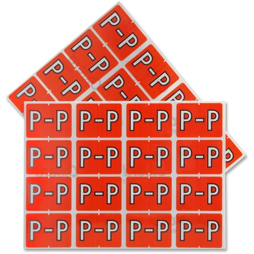 Pendaflex A-Z End End Tab Filing Labels - "Alphabet" - 1 1/4" x 15/16" Length - Rectangle - Dark Orange - 240 / Pack - Self-adhesive