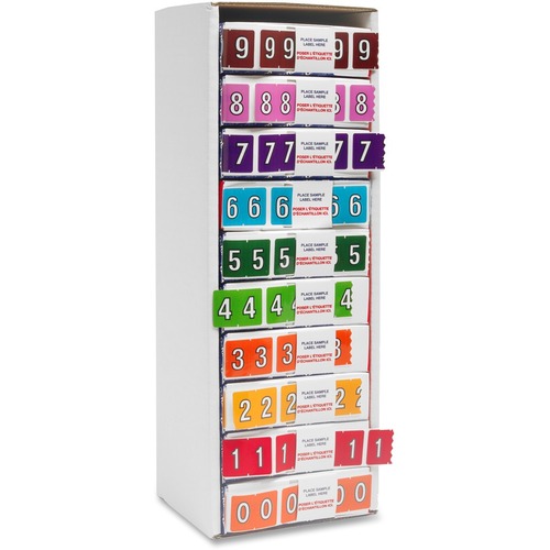 Pendaflex Color Coded Label - "Number" - 1 1/4" x 15/16" Length - Rectangle - 5000 / Box - Self-adhesive = PFX06640