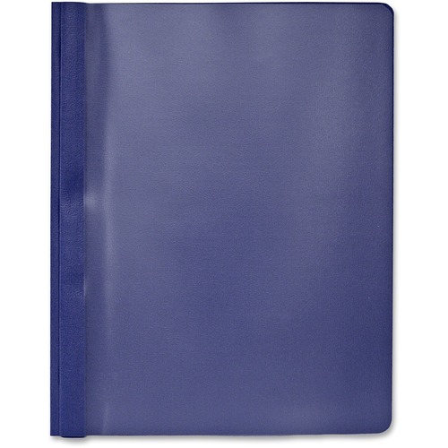 Hilroy Letter Report Cover - 8 1/2" x 11" - 3 Fastener(s) - Dark Blue, Clear - 1 Each