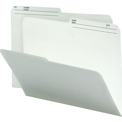 Smead 1/2 Tab Cut Letter Recycled Top Tab File Folder - 8 1/2" x 11" - 3/4" Expansion - Paper - Ivory - 10% Recycled - 100 / Box - Top Tab Colored Folders - SMD10146