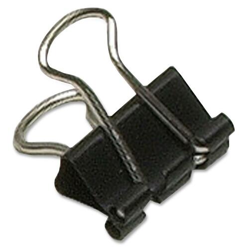 Binder Clips, Large, 1 Capacity, Black/Silver, 12 Per Box, 10