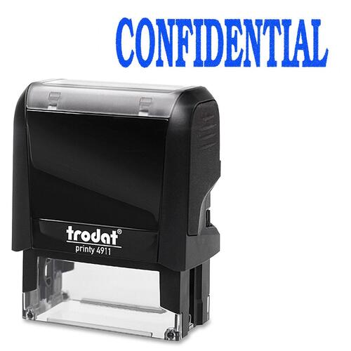 Trodat Self Inking Stamp - Message Stamp - "CONFIDENTIAL" - 1 Each = TRO11327