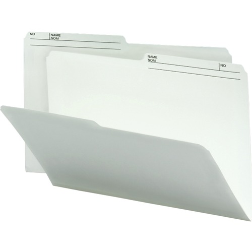 Smead 1/2 Tab Cut Legal Recycled Top Tab File Folder - 9 1/2" x 14 5/8" - 3/4" Expansion - Paper - Ivory - 10% Recycled - 100 / Box