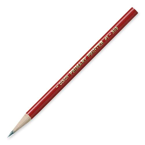 Dixon Primary Printer #1 Pencil - HB Lead - Red Barrel - 12 / Box