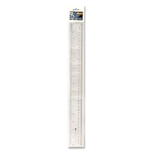 Acme United Office Desk Acrylic Ruler - 16" Length - Metric, Imperial Measuring System - Acrylic - 1 Each = ACM20021