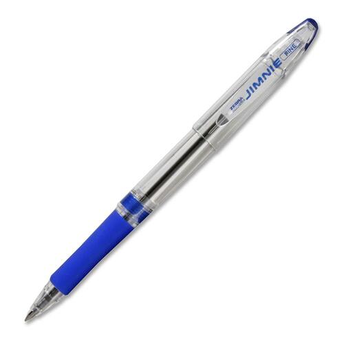 Zebra Pen Jimnie Ballpoint Pen - Fine Pen Point - 0.7 mm Pen Point Size - Refillable - Blue - Translucent Barrel - Tungsten Carbide Tip - 1 Each
