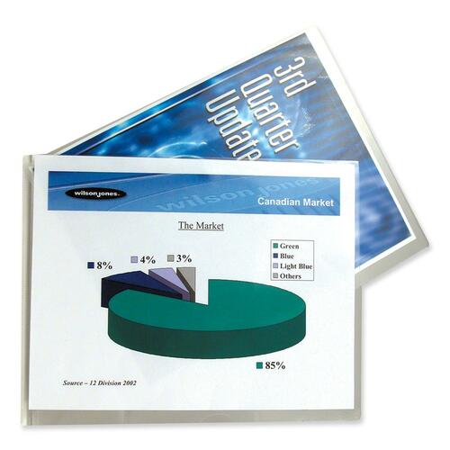 Wilson Jones Letter Project File - 50 Sheet Capacity - Poly - Clear -  Sold by Each
