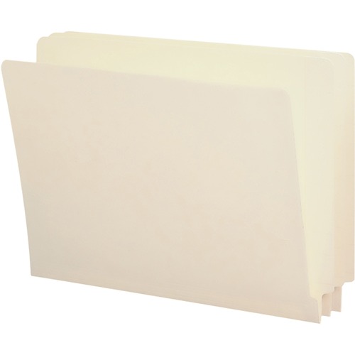Smead Shelf-Master Straight Tab Cut Letter Recycled End Tab File Folder - 8 1/2" x 11" - 3/4" Expansion - Manila, Paper - 100 / Box - End Tab Folders - SMD24500