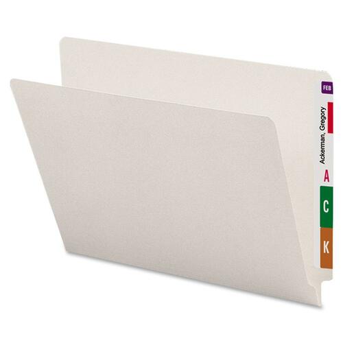 Smead Straight Tab Cut Letter Recycled End Tab File Folder - 8 1/2" x 11" - 3/4" Expansion - Paper - Ivory - 100 / Box