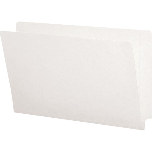 Smead Straight Tab Cut Legal Recycled End Tab File Folder - 9 1/2" x 14 5/8" - 3/4" Expansion - Paper - Ivory - 10% Recycled - 100 / Box