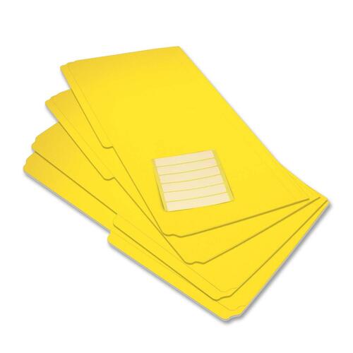 VLB 1/2 Tab Cut Legal Top Tab File Folder - Polypropylene - Yellow - 12 / Pack - Top Tab Colored Folders - VLB37116