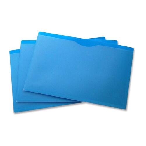 VLB Legal File Jacket - 14 1/2" x 10" - 1" Expansion - Poly - Clear, Blue - 5 / Pack - Poly Jackets - VLB37151