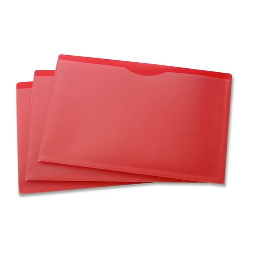 VLB Legal File Jacket - 14 1/2" x 10" - 1" Expansion - Poly - Clear, Red - 5 / Pack = VLB37152