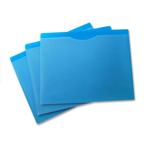 VLB Letter File Jacket - 12" x 9 5/8" - 1" Expansion - Poly - Opaque, Clear - 5 / Pack - Poly Jackets - VLB37251
