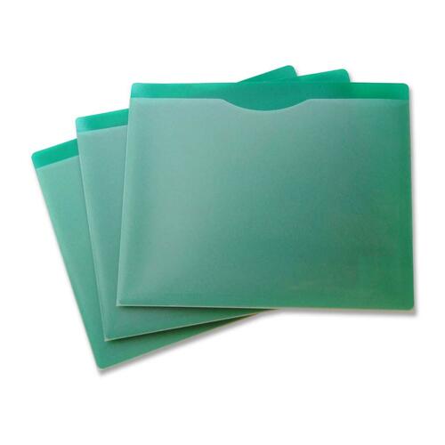VLB Letter File Jacket - 12" x 9 5/8" - 1" Expansion - Poly - Clear, Opaque - 5 / Pack = VLB37255