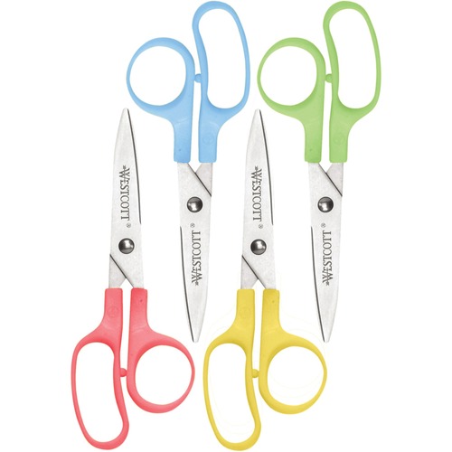 Acme United Kleencut Large Pointed Finger Bow Scissor - 5" (127 mm) Cutting Length - Pointed Tip - 1 Each - Scissors - ACM40025