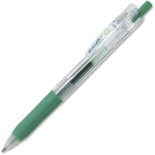 Zebra Pen Sarasa ECO Retractable Gel Pens - Medium Pen Point - Retractable - Green Gel-based Ink - 1 Each - Ballpoint Retractable Pens - ZEB41140