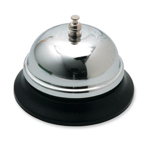 Acme United Call Bell - 3.25" Diameter - Brushed Nickel - Chrome Color = ACM55008
