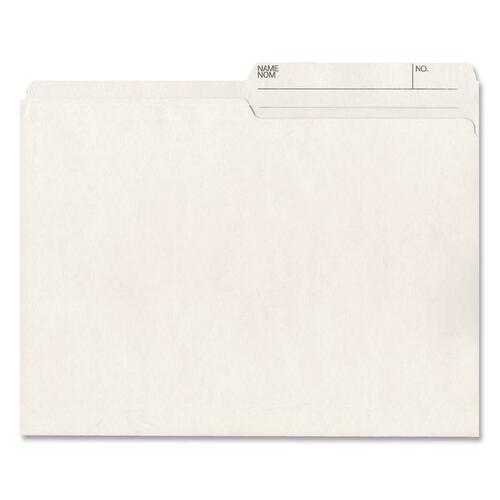 Hilroy 1/2 Tab Cut Letter Recycled Top Tab File Folder - Top Tab Location - Right/Left Tab Position - Ivory - 10% Recycled - 100 / Box